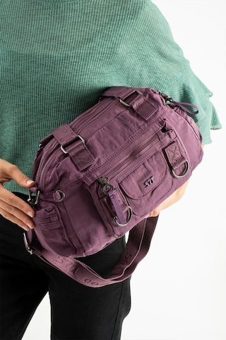 Kadın Omuz Çantası Çapraz Askılı Postacı Bayan Çantası 21 31 Cm Poliamid Hafif Kumaş Kol Çantası Mor