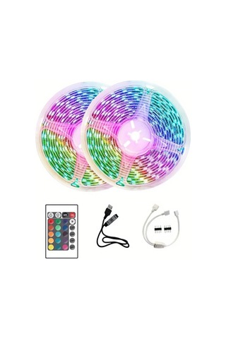 10m Şerit Led İç Mekan Renkli Rgb Şerit Led Kumandalı 17260520