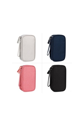 Fastbuy Dayanıklı Gri Switch Saklama Çantası - Yumuşak Kumaş, Usb, Kulaklık Koruyucu, Elegant Tasarım