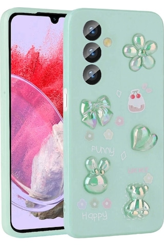 Galaxy Uyumlu M34 5g Kılıf Kabartma Figürlü Parlak Zore Toys Silikon Kapak