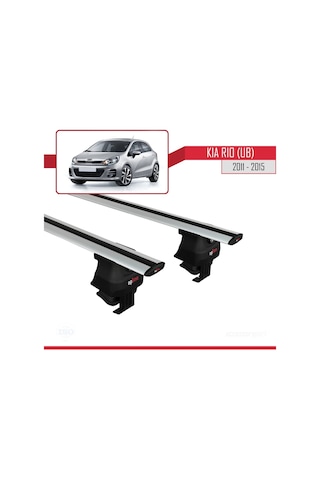 Kia Rio Ub Hatchback 2011-2015 Arası İle Uyumlu Ace-4 Ara Atkı Tavan Barı Gri