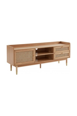 Solé Rattan Tv Ünitesi Masif Ahşap Natural