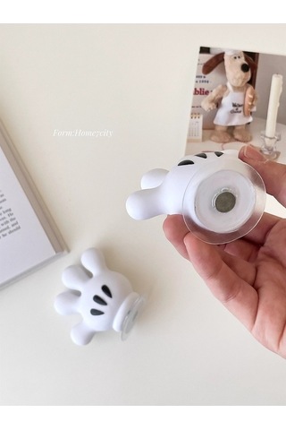 Maoyaya Mickey Fırça Tutucu Palmiye Dekorasyon, Çok Amaçlı Ev Eşyası Beyaz - Sarı