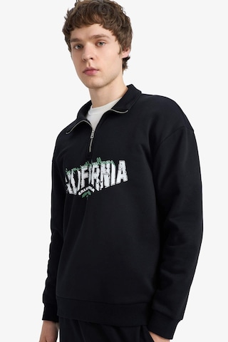Defacto Boxy Fıt Dik Yaka Baskılı Sweatshirt F8186ax26spbk81 Siyah-bk81