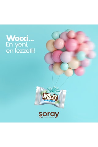 Şoray Wocci Coconut Sütlü Kokolin Hindistan Cevizli Bar 960 G