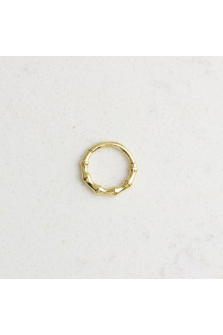 Glorria Altın Burgu Halka Piercing Sarı