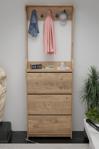 Modus Vestiyer Düşer Kapak Ayakkabılık 3 Raflı Atlantik Çam Çam