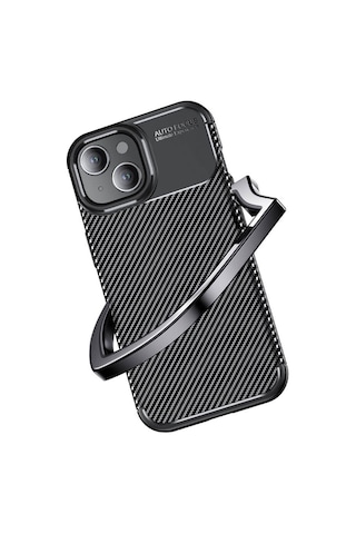 Apple Uyumlu iPhone 15 Hptk Negro Silikon Kılıf-siyah Siyah Siyah