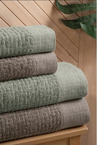 Toyigoo Toyigoo Altınbaşak Bambi Banyo Seti Koyu Bej Yeşil Renkli