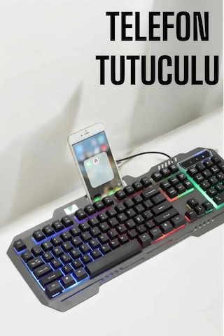 Klavyesi Q Klavye Rgb Işıklı Mouse li 98031871