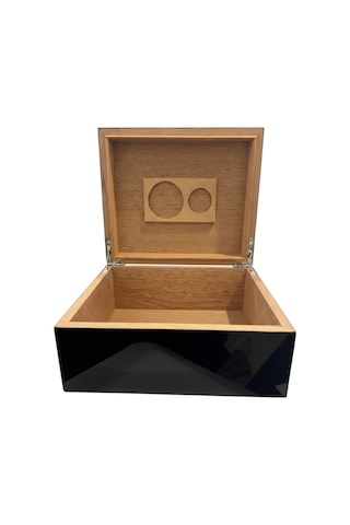 Premiumquality Porto Alegre Siyah Sedir Humidor Puro Kutusu - Trm5005
