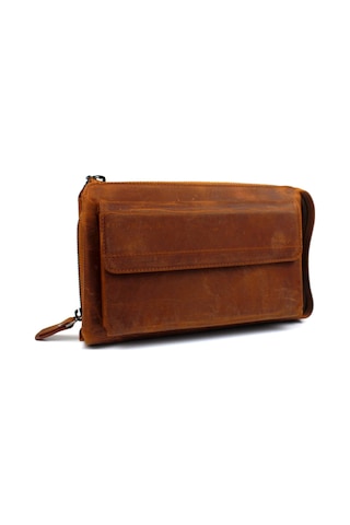 Alphaclub Bag Erkek Hakiki Crazy Deri Taba El Çantası Clutch Portföy Çanta