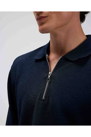 Ellesse Erkek Polo Sweatshirt Em601 Lacivert