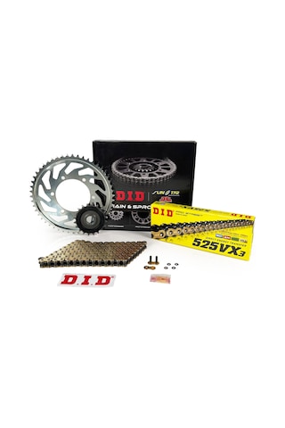 Zincir Dişli Seti Trıumph Thruxton Rs 1200 Cc 2020-2021 / Trıumph / Thruxton Rs / 1200cc / Zincir: Dıd-525vx3 Gold -100 / Ön-arka Dişli: Jt 16t-42t / 2020-2021 1.Resim