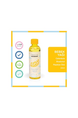 Thalia Calendula & Papatya Özlü Nemlendiricili Bebe Yağı 200ml