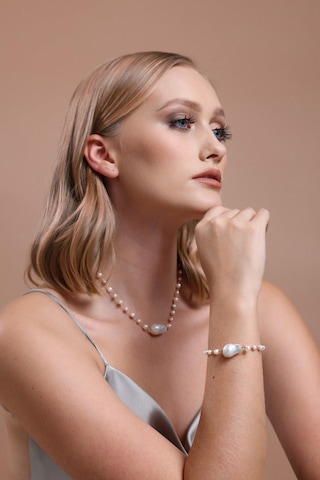 12,5 Mm Barok Doğal İnci Kolye Bileklik İkili Set