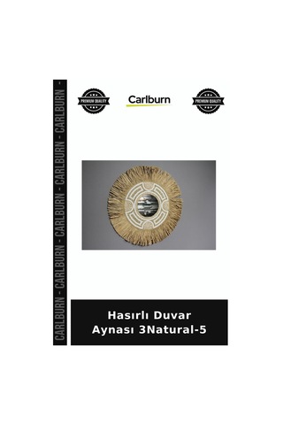 Özel Üretim Dekoratif Hasır Salon Antre Ev Aksesuarı Hasırlı Duvar Aynası 3natural-5 Diğer