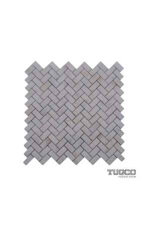Tuqco Doğaltaş Herringbone Golden Eskitme Mermer Mozaik
