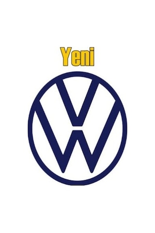 Volkswagen Anahtar Logo Sticker 11 Mm Damla Yeni Logo İnce Tasarım Mavi