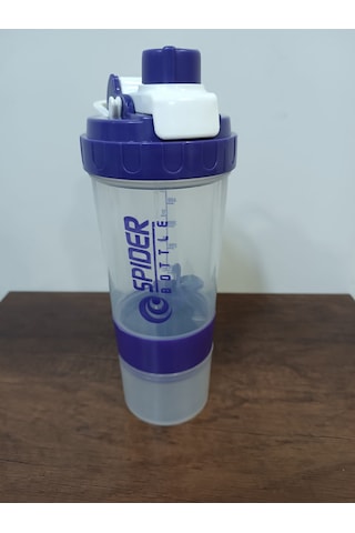 Sızdırmaz Ve Ve Vidalı Kapaklı Plastik Shaker Sefaf Mor
