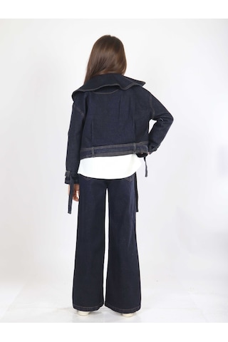 Xo Kids Kız Çocuk 3lu Alt Üst Takım 7-14 Yaş 3908-4908 Koyu Mavi