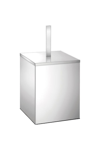 Çöp Kovası, Kapaklı, Kare, 304k,5 Lt - Parlak Paslanmaz Çelik Krom