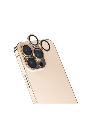 Apple iPhone Uyumlu 16 Pro Nua Mikro Kamera Lens Koruyucu - Desert Titanyum Gri