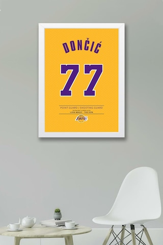 Luka Doncic Forma Çerçeveli Tablo - Nba Los Angeles Lakers Jersey