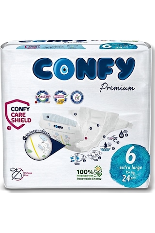 Premium 6 Numara Bebek Bezi Extralarge 15 Kg 24 Adet