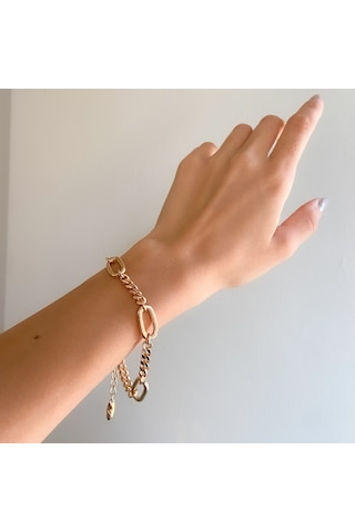 Bz 316l Çelik Zincir Rose Bileklik Blk-897 Rose Gold