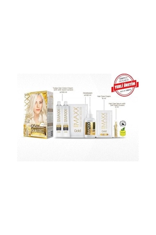 Serisi 24k Altın Parçacıklı Serum İle 1 Kutu 2 X 50 Ml Ve Geliştiriciler Saç Boyası Buzul Sarısı 0.2 79965451