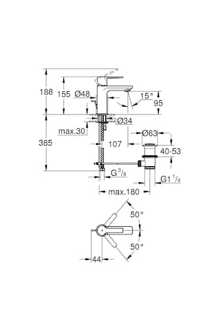 Grohe Lineare XS-Boyut Lavabo Bataryası Krom 32109001