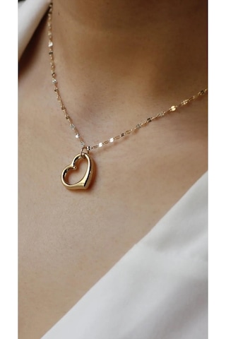 Diamine 14 Ayar Altın Kalp Kolye