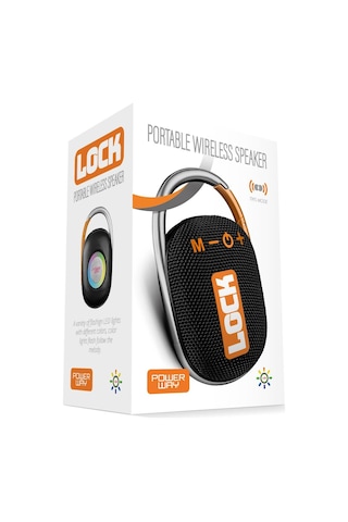 Powerway Lock Turuncu Taşınabilir Bluetooth Hoparlör