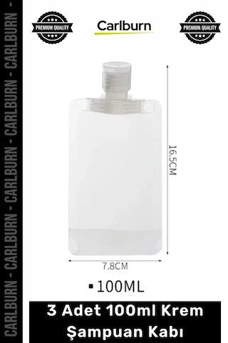 Özel Üretim Sızdırmaz Seyahat Tipi Kozmetik 3 Adet 100ml Krem Şampuan Kabı Tekrar Kullanılabilir Set Çok Renkli
