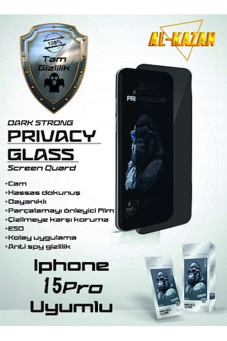 İphone 15 Pro Uyumlu Hayalet Ekran Koruyucu Ultra İnce Şeffaf, Anti Çizik & Darbeye Dayanıklı Koruma
