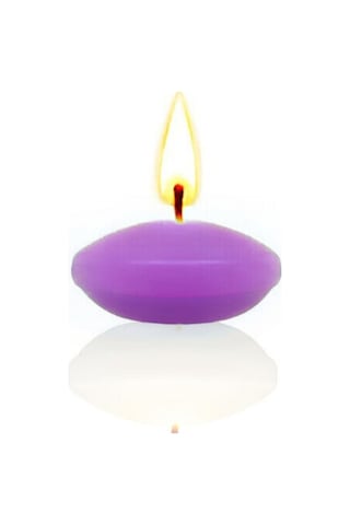 50'li Paket 3.5 Cm Mor Yüzen Mumlar Mor
