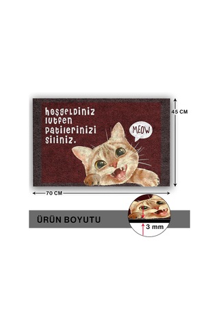 Tasarımlı Dekoratif Kapı Önü Paspas, Dış Mekan/ev İçi/banyo/mutfak/yatak Odası/giriş Paspasları Patileriniz Çok Renkli