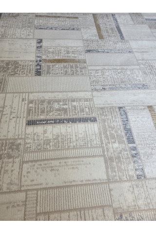 London Krem Multi Dekoratif Bambu Akrilik Yumuşak Modern Özel Ölçü Koridor Oturma Çocuk Odası Halısı 003-krem/multi