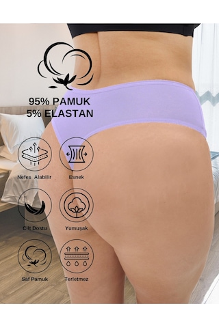 Alya Underwear Kadın Külot Yüksek Bel Tanga, Toparlayıcı - 2 Siyah, 1 Beyaz, 2 Ten S, M, L, Xl, 2xl - 5 Adet Multicolor-p15