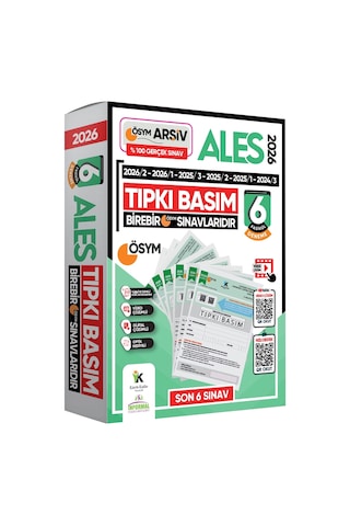 2026 ALES ÖSYM Tıpkı Basım Çıkmış Soru 6lı Deneme Paketi PDF/Video Çözümlü Türkiye Geneli