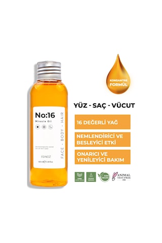 Sinoz No 16 Nemlendirici ve Işıltı Verici Mucizevi Bakım Yağı 100 ML
