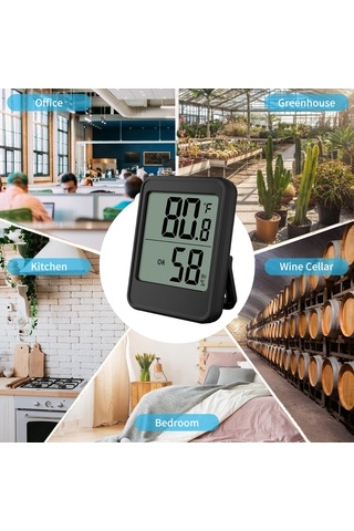 Leezsing Ev İçi Sıcaklık Ve Nem Ölçer Mc40 Siyah - Profesyonel Sensör, Büyük Ekran, 3 Kurulum Şekli, Konfor Seviyesi Gösterimi