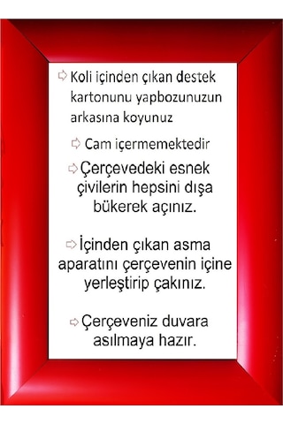 SarPlus Balıksırtı Puzzle Çerçevesi 500 Parça 68 CM x 48 CM Kırmızı