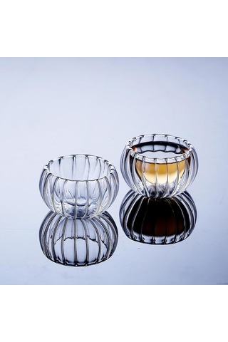 Dekoratif Cam Lokumluk, 8x8 Cm, 6'li Set Diğer