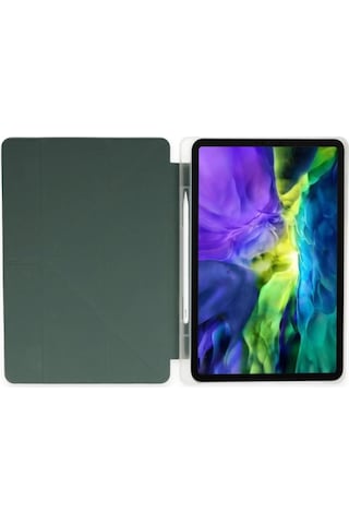 Huawei Matepad Se Kılıf Kalemlikli Mars Tablet Kılıfı - Koyu Yeşil Arka Kapak