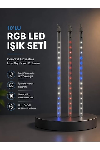 Kayan Yıldız Efektli Rgb Led Işık Seti İç Ve Dış Mekan Kullanımı Belirtilmemiş