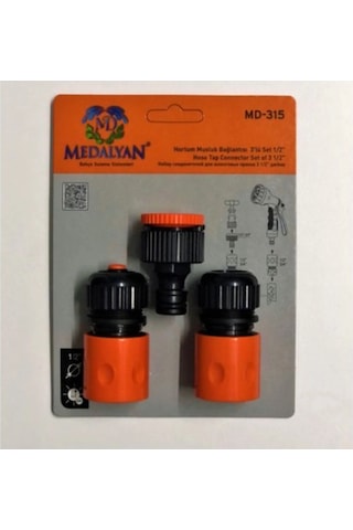 Medalyan Hortum Musluk Bağlantısı 3lü 1/2" Md-315 Standart