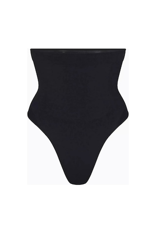 Skims Seamless Sculpt High - Waist Thong, Dikişsiz Yüksek Bel Külot Siyah