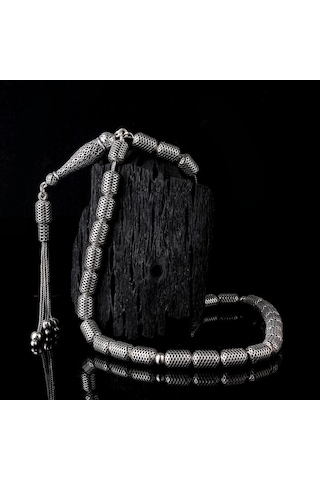 925 Ayar Gümüş Kapsül Kesim Fizyon Tesbih Model 9